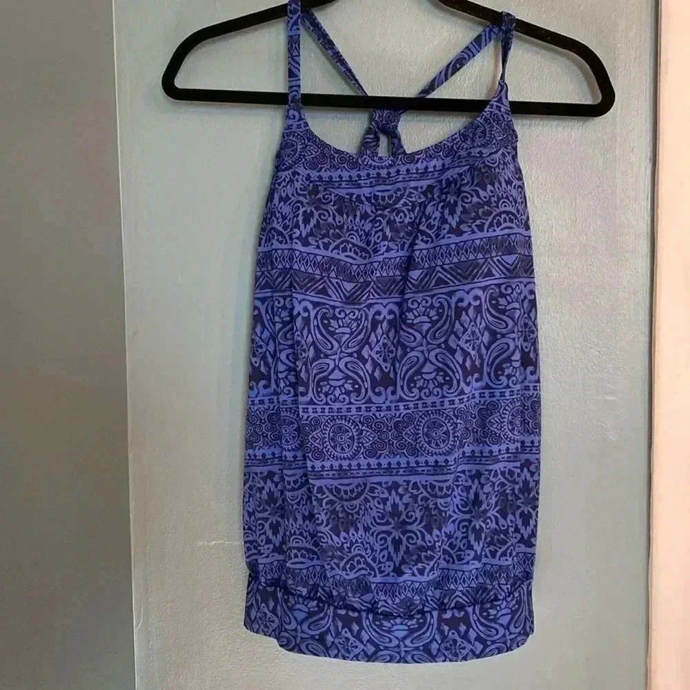 Lands End bathing suit top - size 8 - blue - Tankini top - like new